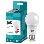 Лампа светодиодная A60 груша 20Вт 230В 4000К E27 IEK LLE-A60-20-230-40-E27