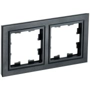 BRITE Рамка 2-местная РУ-2-БрЧ черный IEK BR-M22-K02
