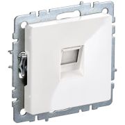 BRITE Розетка компьютерная RJ45 кат.5E РК10-БрБ белый IEK BR-K10-1-K01