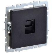 BRITE Розетка компьютерная RJ45 кат.5E РК10-БрЧ черный IEK BR-K10-1-K02
