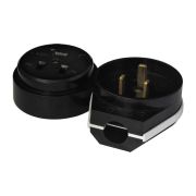 Разъем РШ-ВШ 32А 250В 2P+PE УО черная UNIVersal 1234