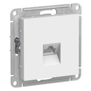 Розетка компьютерная 1-м AtlasDesign RJ45 кат.5E механизм белая SE ATN000183
