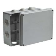 Коробка распределительная ОП 200х140х75мм 10 вводов IP55 СЕРАЯ Ruvinil 67055