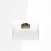 Розетка компьютерная встраиваемая Voltum S70 RJ45 кат.6, (белый глянцевый) VLS060101