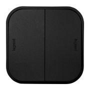 Переключатель проходной 2-кл. ОП Quteo 10А IP20 250В черн. матов. IEK 782479