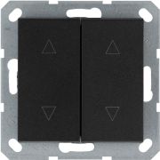 Выключатель для жалюзи 2-кл. 10А IP20 механизм антрацит Jasmart G3028B