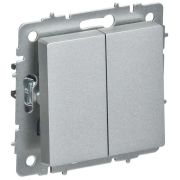 Выключатель перекрестный 2-кл. СП BRITE ВС10-2-3-БрА 10А механизм алюм. IEK BR-V23-0-10-K47