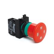 Кнопка аварийная с окошком 1НЗ диаметр 40мм EMAS CP200EP